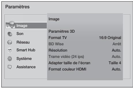 SAMSUNG UBD-K8500/ZF - Accès à l'écran des paramètres - 1