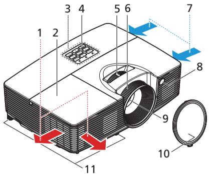 ACER X115H - Vue externe du projecteur - 1