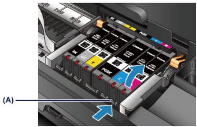 CANON PIXMA IP8750 - Retirez la cartouche d'encre dont levoyant clignote rapidement. - 1