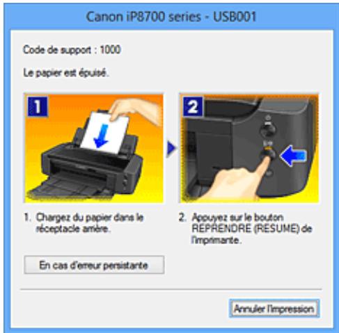 CANON PIXMA IP8750 - Lorsque des erreurs se produit - 1