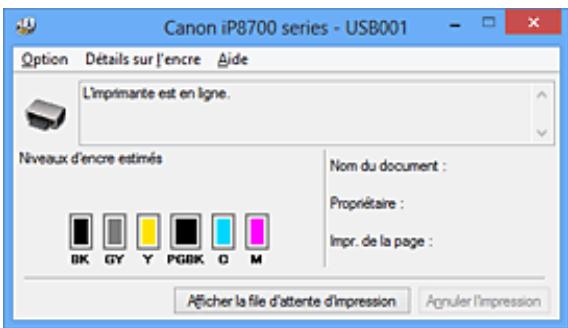 CANON PIXMA IP8750 - Contrôle du niveau d'encre sur votre ordinateur - 1