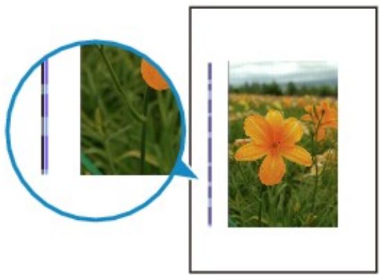 CANON PIXMA IP8750 - Des lignes verticales sont imprimées sur les côts du document imprimé - 1