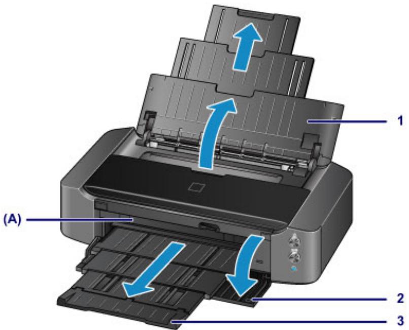 CANON PIXMA IP8750 - Déployez le bac de sortie papier. - 1