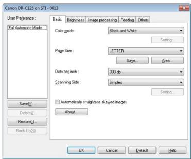 CANON DR-C125 - [Basique]Onglet - 1