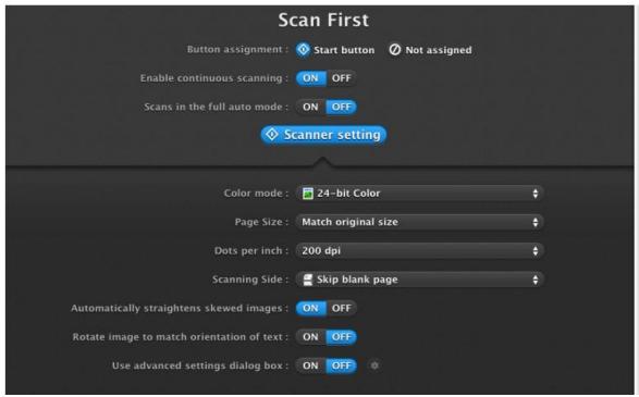 CANON DR-C125 - Paramètres du scanner - 1