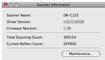CANON DR-C125 - Procedure de configuration sous Mac OS X - 1
