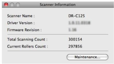 CANON DR-C125 - Sous Mac OS X - 2