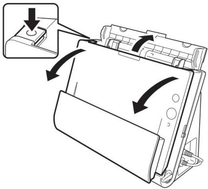 CANON DR-C125 - Ouverture et fermetre de l'unité avant - 1