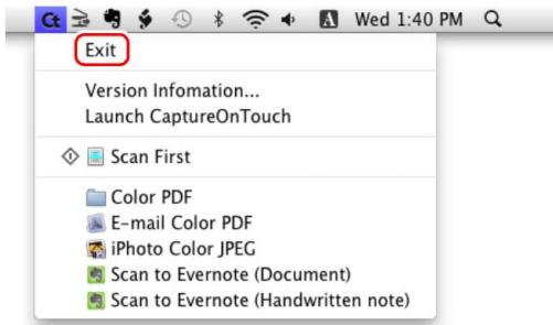 CANON DR-C125 - Quitter CaptureOnTouch - 1