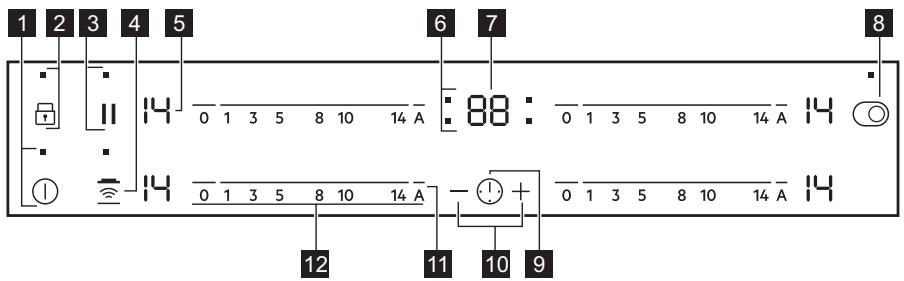 AEG HRB64471XB - Configuration du bandeau de commande - 1