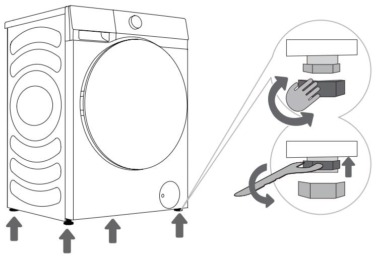 HISENSE WD3S8043BW3 - PIEDS DE RÉGLAGE - 1