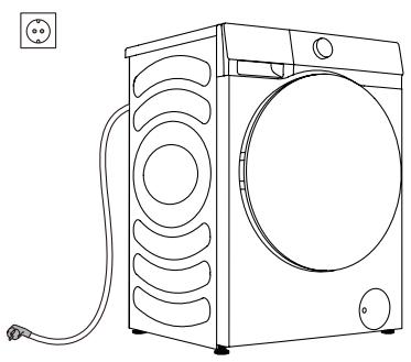 HISENSE WD3S8043BW3 - BRANCHEMENT À L'ALIMENTATION ÉLECTRIQUE - 1