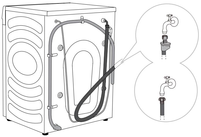 HISENSE WD3S8043BW3 - RACCORDEMENT À L'ALIMENTATION EN EAU - 1