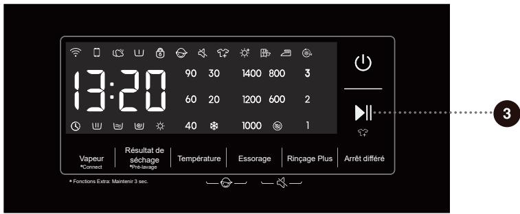 HISENSE WD3S8043BW3 - ÉTAPE 5 : DÉMARRAGE D'UN PROGRAMME DE LAVAGE - 1
