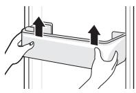 Retrait / Remise en place du panier de porte 1