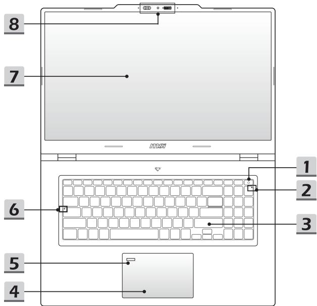 MSI Cyborg 15 B13WFKG-648FR - Vuede dessus - 1