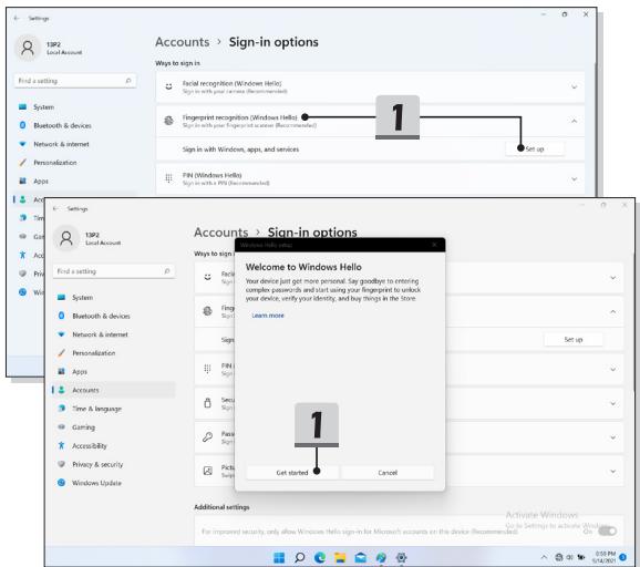 MSI Cyborg 15 B13WFKG-648FR - Configurer l'empreinte digitale avec Windows Hello - 1