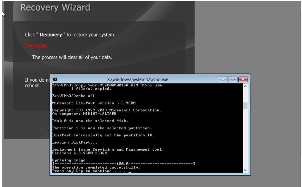 Winmate S101TG - Using Recovery Wizard to Restore Computer - 5