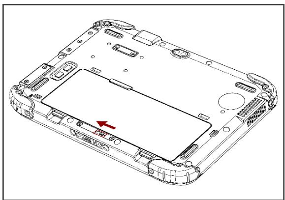 Winmate S101TG - To remove the battery pack: - 1