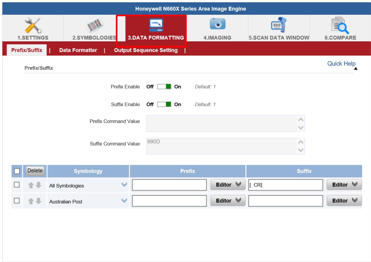 Winmate S101TG - Adding a Prefix or Suffix - 1