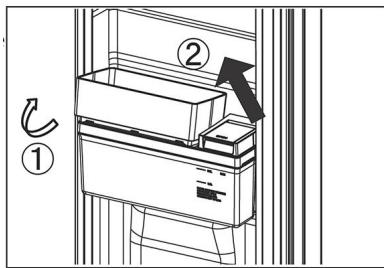 HAIER HCKR7819DWGB - Démontage du balconnet de la carafe - 1