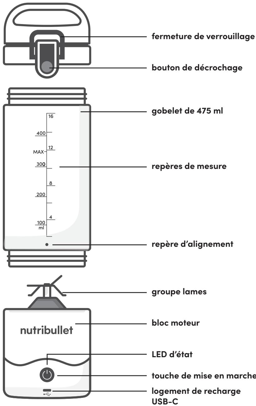 NUTRIBULLET NBP003PU - Guide d'assemblage - 1