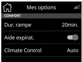 ResMed AirSense 11 Elite - Utilisation de l'écran tactile : - 2