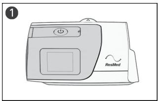 ResMed AirSense 11 Elite - To set up the device: - 1