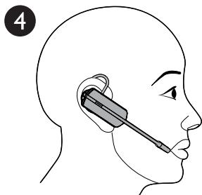 VTECH VH6210 - Position the headset - 2