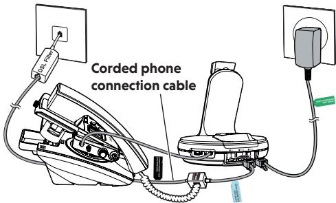 VTECH VH6210 - Option 3: Connect to a traditional corded phone with Lifter (for VH6211 only) - 1