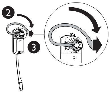 VTECH VH6210 - Remove the earbud and earhook: - 2