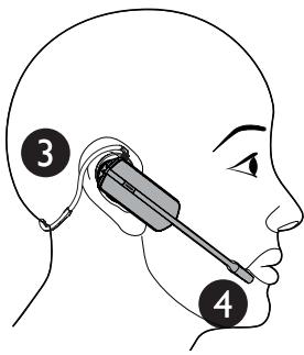 VTECH VH6210 - Position the headset - 1