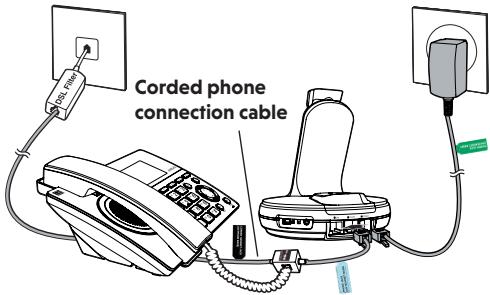 VTECH VH6211 - Option 2: Connect to a traditional corded phone (for VH6211 only) - 1