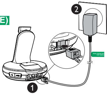 VTECH VH6211 - Power up the headset base - 1