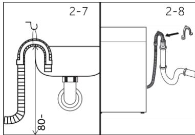 HAIER HW50-BP12307U1-S - Tuyau flexible de vidange vers le raccord d'eaux usées - 1