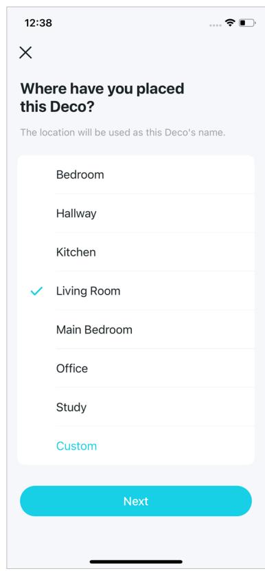 TP-LINK BE65 - Specify your Deco's location - 1