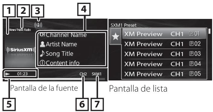 KENWOOD KMR-XM500 - Funcionamento Basicsico de SiriusXM® - 1