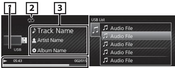 KENWOOD KMR-M300BT - Options de lecture - 1