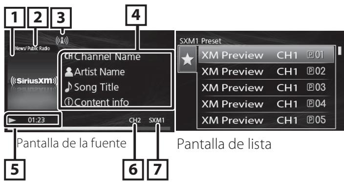 KENWOOD KMR-M300BT - Funcionamento Basicsico de SiriusXM® - 1