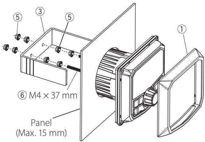 KENWOOD KMR-M300BT - Montaje (utilizando el soporte en U) - 1