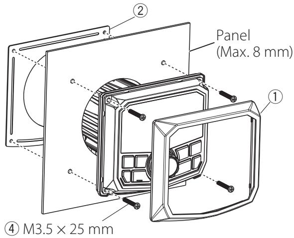 KENWOOD KMR-M300BT - Mounting (Using Mounting Plate) - 1