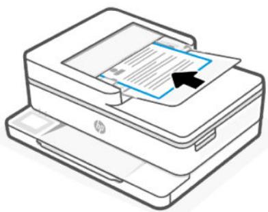 HP Envy 6132e - Chargement d'un original dans le bac d'alimentation automatique - 3