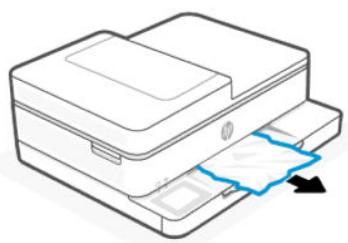 HP Envy 6132e - Élimination d'un bourrage papier du bac de sortie - 1