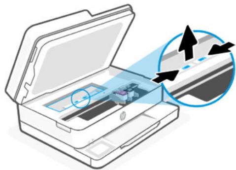 HP Envy 6132e - Élimination d'un bourrage papier au niveau du chariot et de la zone de nettoyage - 2