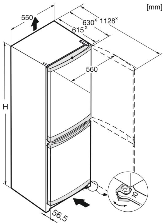 LIEBHERR CUele281-26 - Dimensions - 1