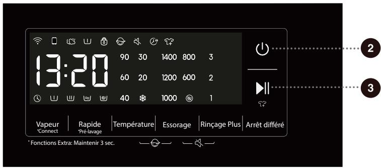 HISENSE WF3S9043BB3 - Étape 4 : selection des paramétres et fonctions supplementaires - 1