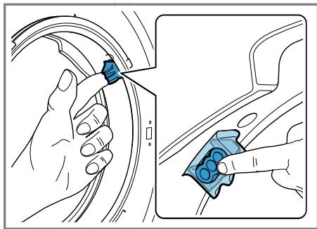 BOSCH WNG254ASFR - Nettoyer l'orifice d'entree dans le joint en caoutchouc - 1