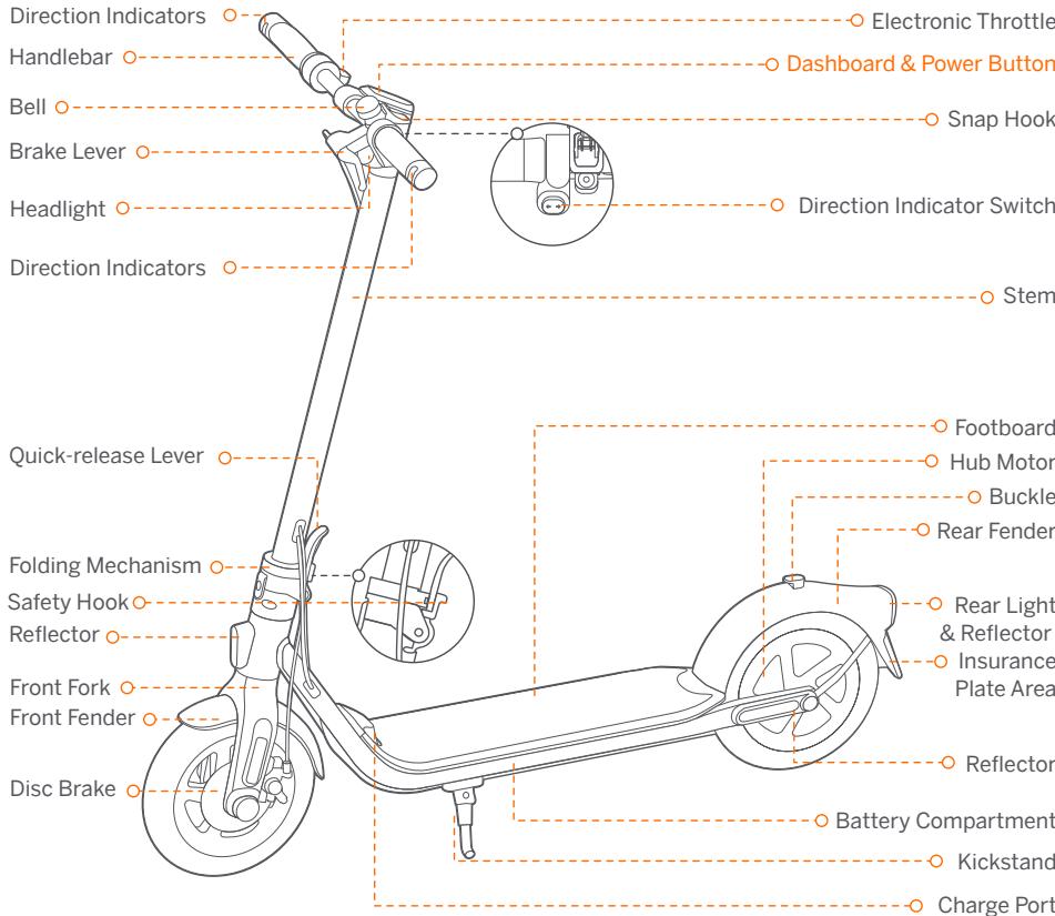 SEGWAY Ninebot KickScooter F2 - Diagram - 1