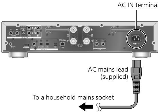 TECHNICS SU-GX70 - AC mains lead connection - 1
