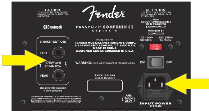 FENDER Passport Conference Series 2 - SYSTEM SETUP - 4